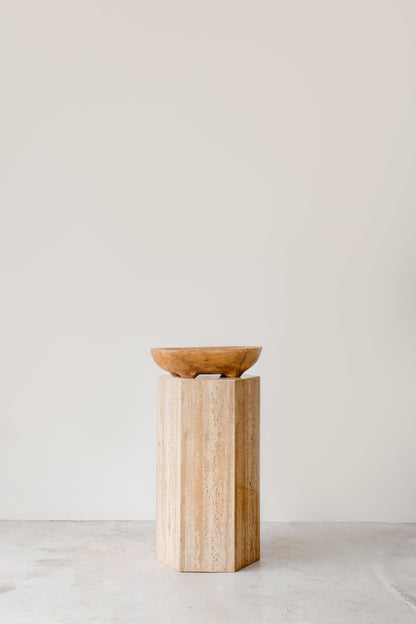 Footed Wood Dough Bowl