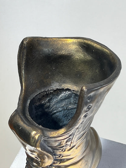 Vintage Victoria style cast brass boot window planter
