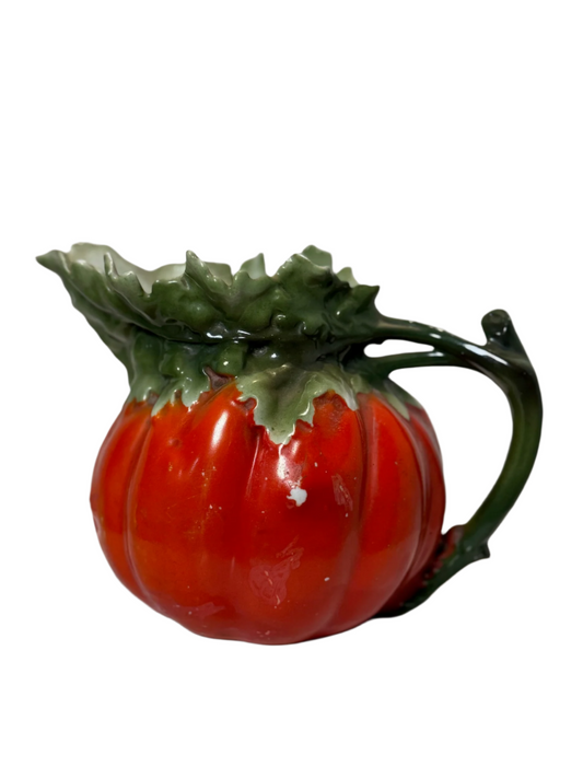 Antique Royal Bayreuth Bavaria Pumpkin-Shaped Ceramic Pitcher