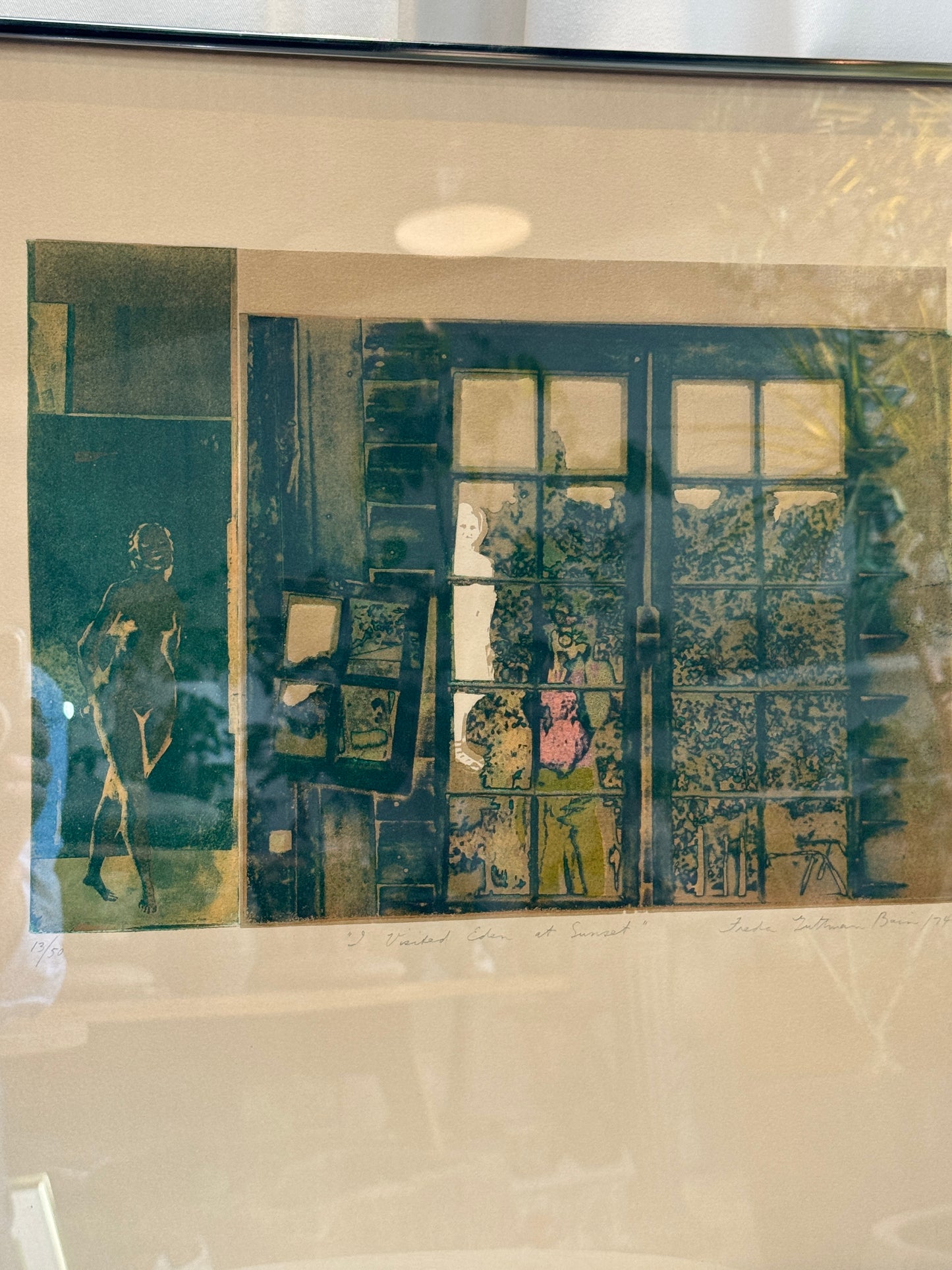 "I Visited Eden at Sunset" - Signed Lithograph by Freda Guttman Bain (1974)