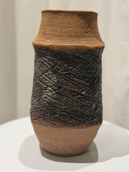 Rare Mid-Century Modern Raul Coronel Studio Pottery Vase, Signed & Dated 1963