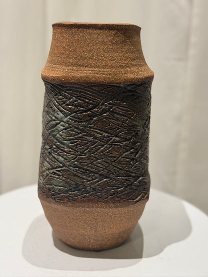 Rare Mid-Century Modern Raul Coronel Studio Pottery Vase, Signed & Dated 1963