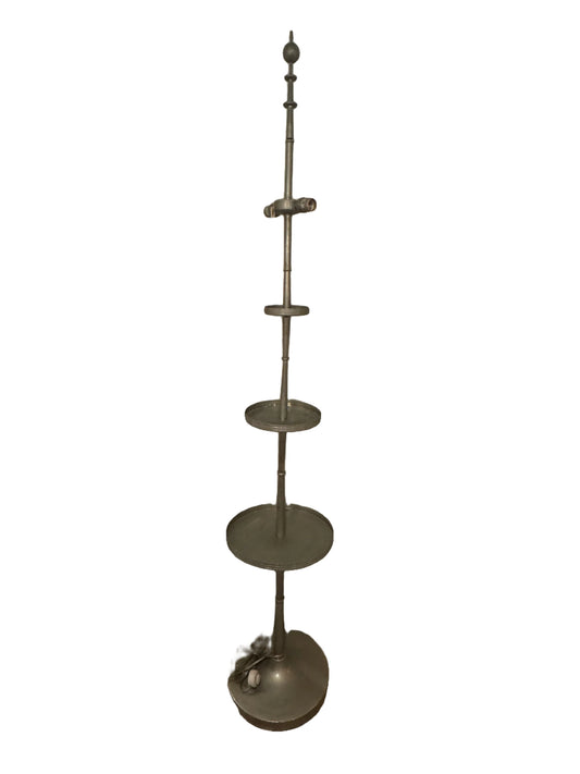 Vintage Global Views Stainless Steel Multi-Tier Floor Lamp – Industrial Modern Design