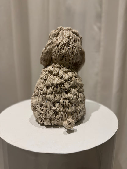 Vintage Mid-Century Ceramic Spaghetti Poodle Figurine