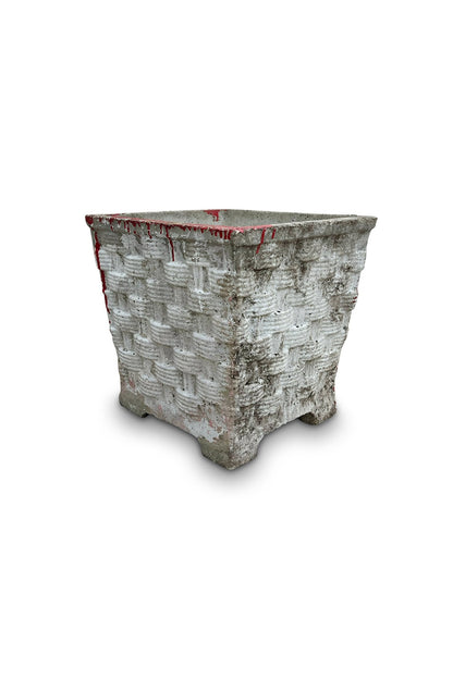 Willy Guhl Woven Planter – Vintage Concrete Outdoor Planter