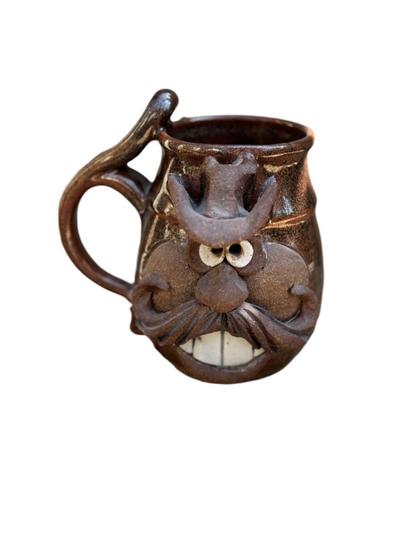 Cowboy Western Face Mug Signed By Robert Eakin