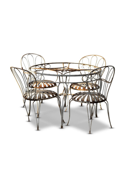 Vintage Francois Carre Garden Chairs & Table