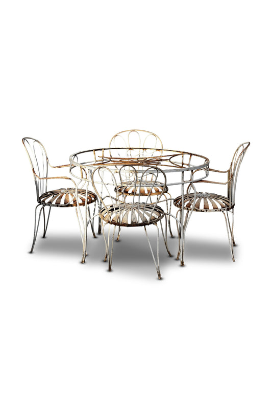 Vintage Francois Carre Garden Chairs & Table
