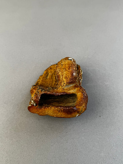 Hand-Formed Brutalist Ceramic Sculpture – Organic Abstract Studio Pottery, Textured Earth-Tone Glaze