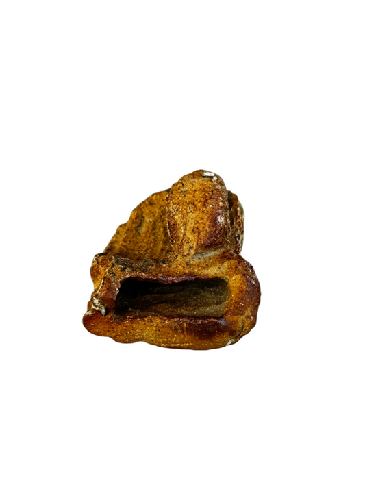 Hand-Formed Brutalist Ceramic Sculpture – Organic Abstract Studio Pottery, Textured Earth-Tone Glaze
