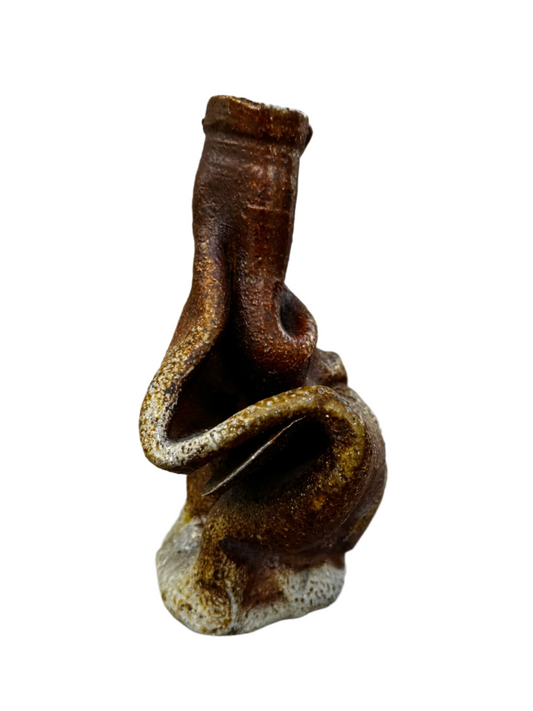 Freeform Organic Studio Pottery Vase – Abstract Modernist Sculptural Stoneware Art