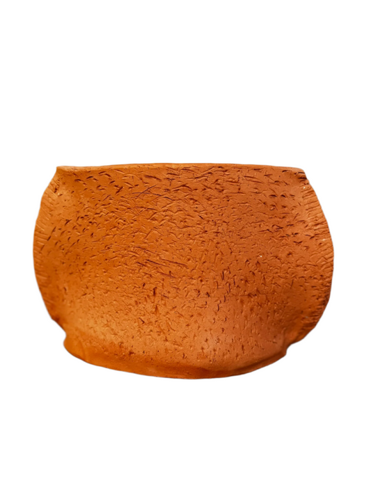 2007 Kay Cooper Handbuilt Sculptural Terracotta Vessel – Organic Textured Studio Pottery