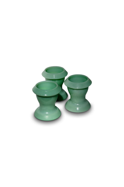 Vintage Teal Jadeite Egg Cup (Set of 3)
