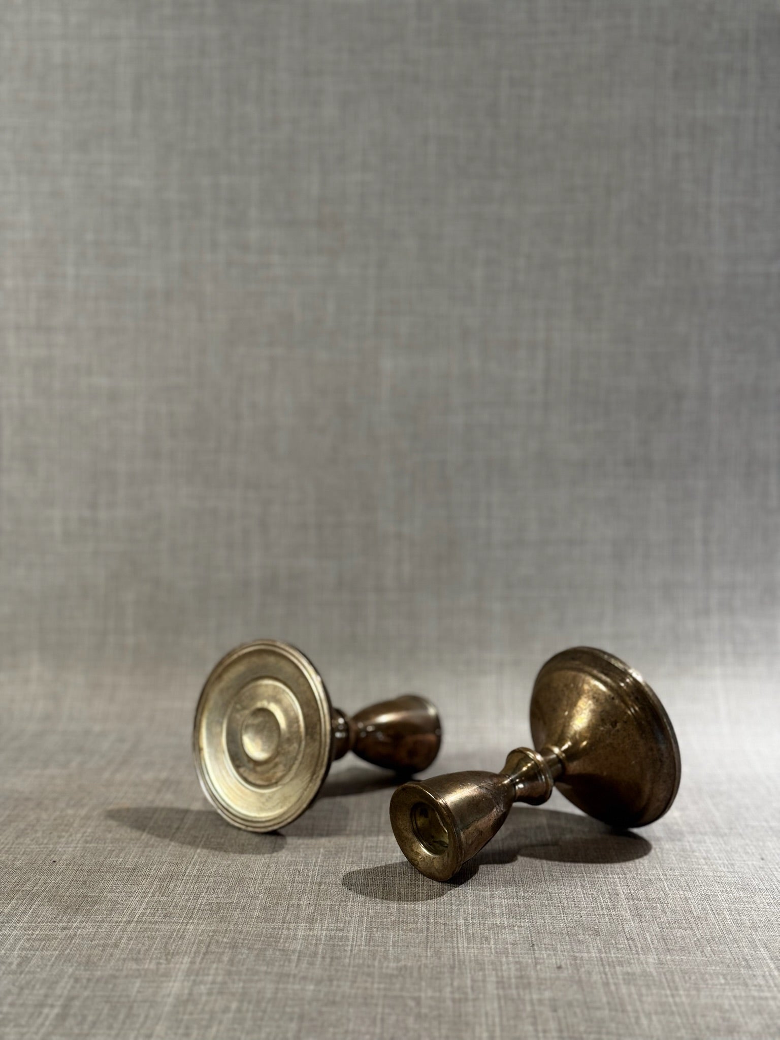 Vintage Solid Brass Mini Candle Holders – Classic Taper Pair