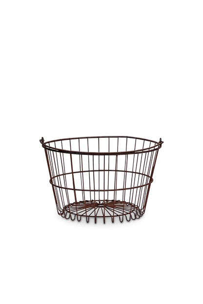 Primitive Egg Gathering Wire Basket