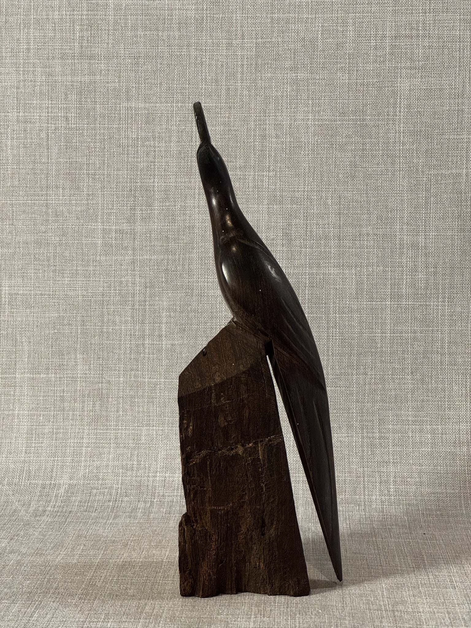 Hand-Carved Ironwood Pheasant Sculpture – Vintage Southwestern Art