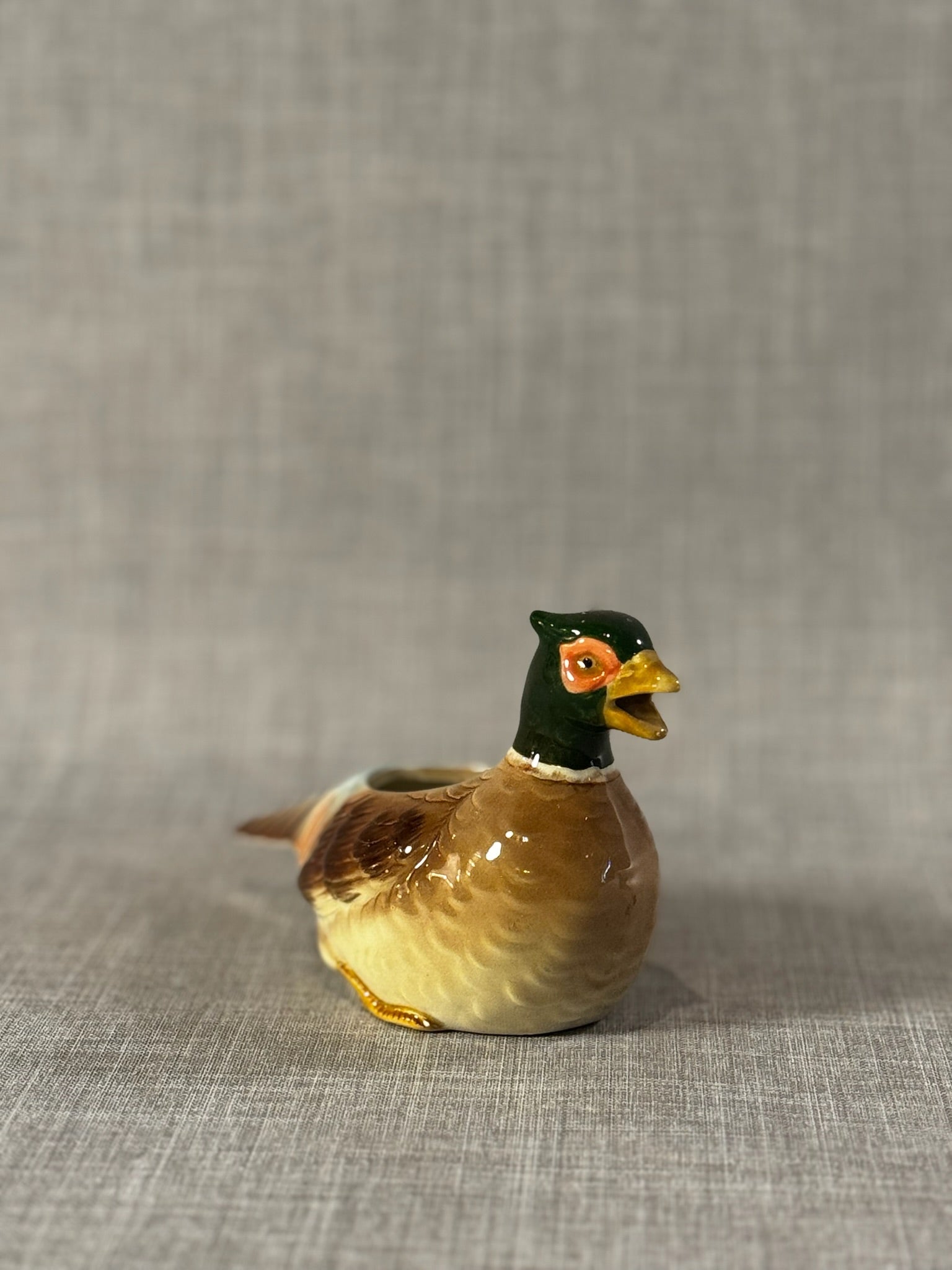 Vintage 1984 Otagiri Japan Handcrafted Pheasant Figural Ceramic Planter