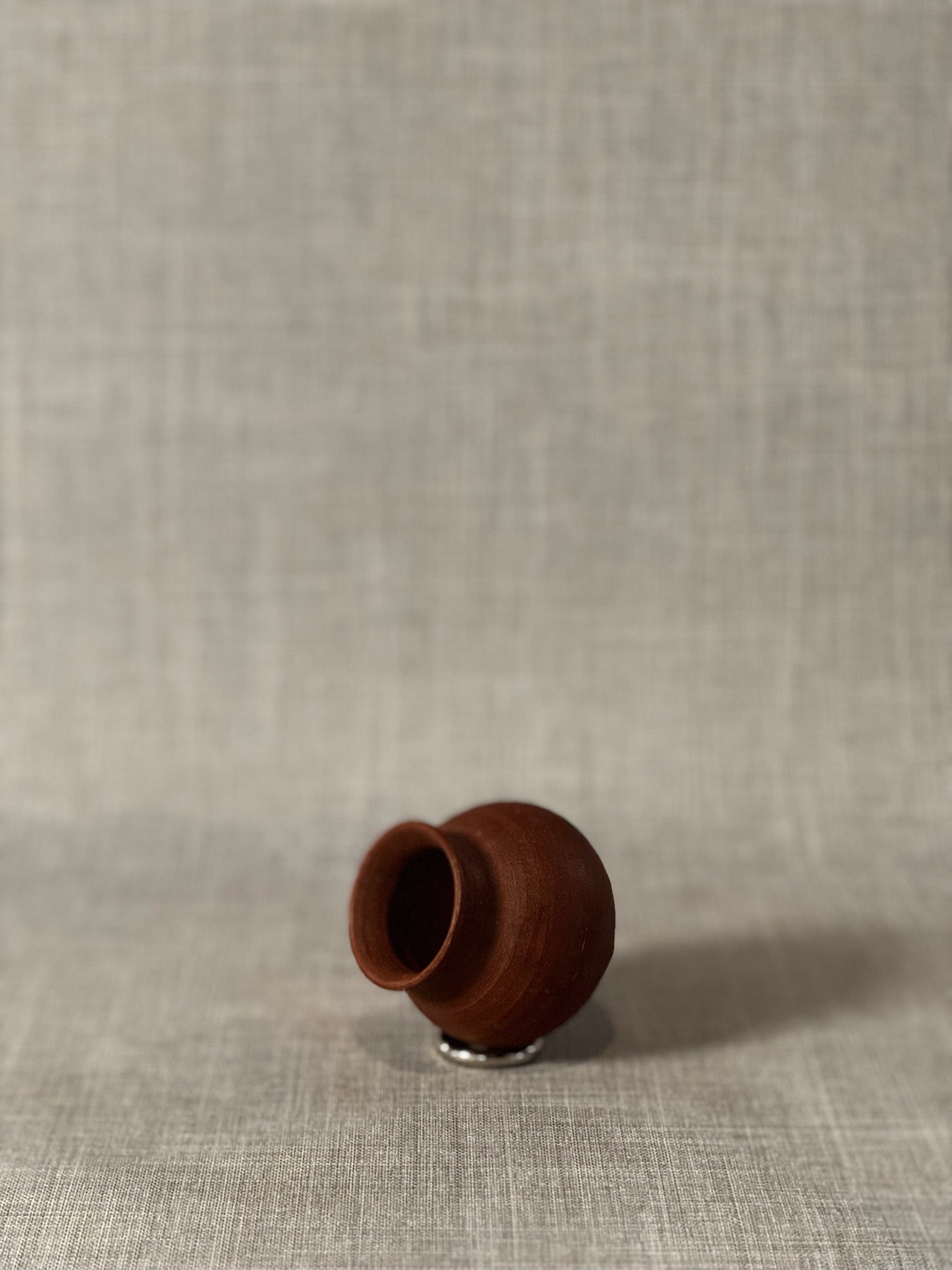 Handcrafted Miniature Terracotta Pot Vessel – Rustic Wheel-Thrown Clay Accent