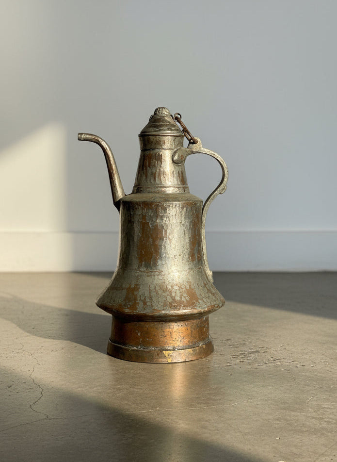 Antique Hand-Hammered Middle Eastern Dallah Coffee Pot
