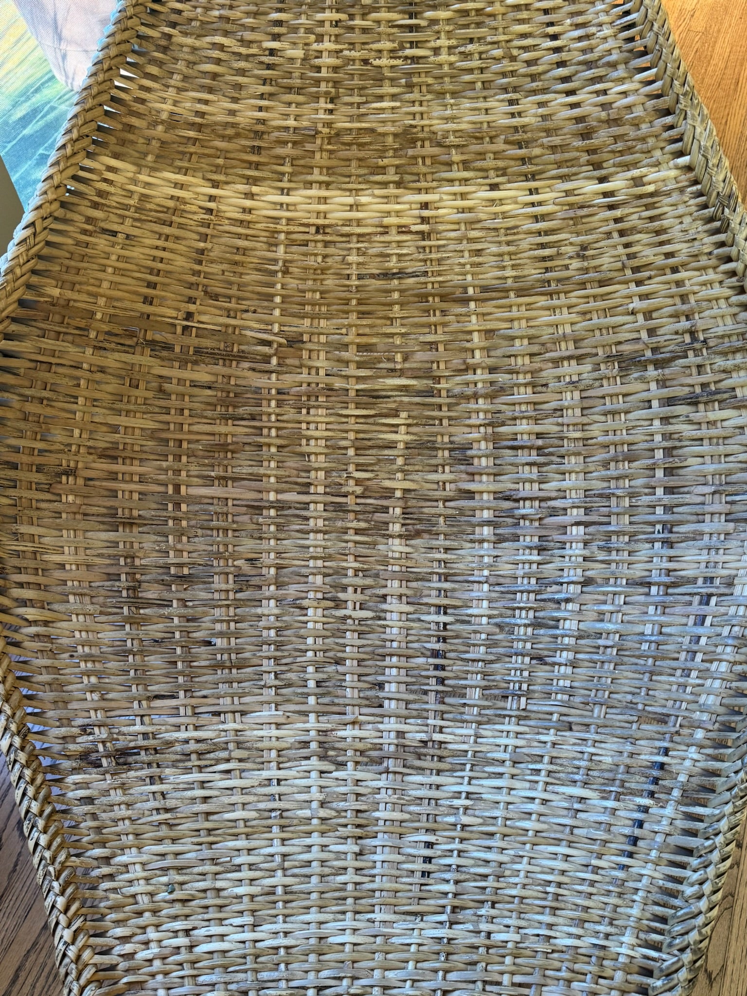 Mid-Century Modern “Duyan” Lounge Chair by John Risley, Rattan, Iron & Wood, USA