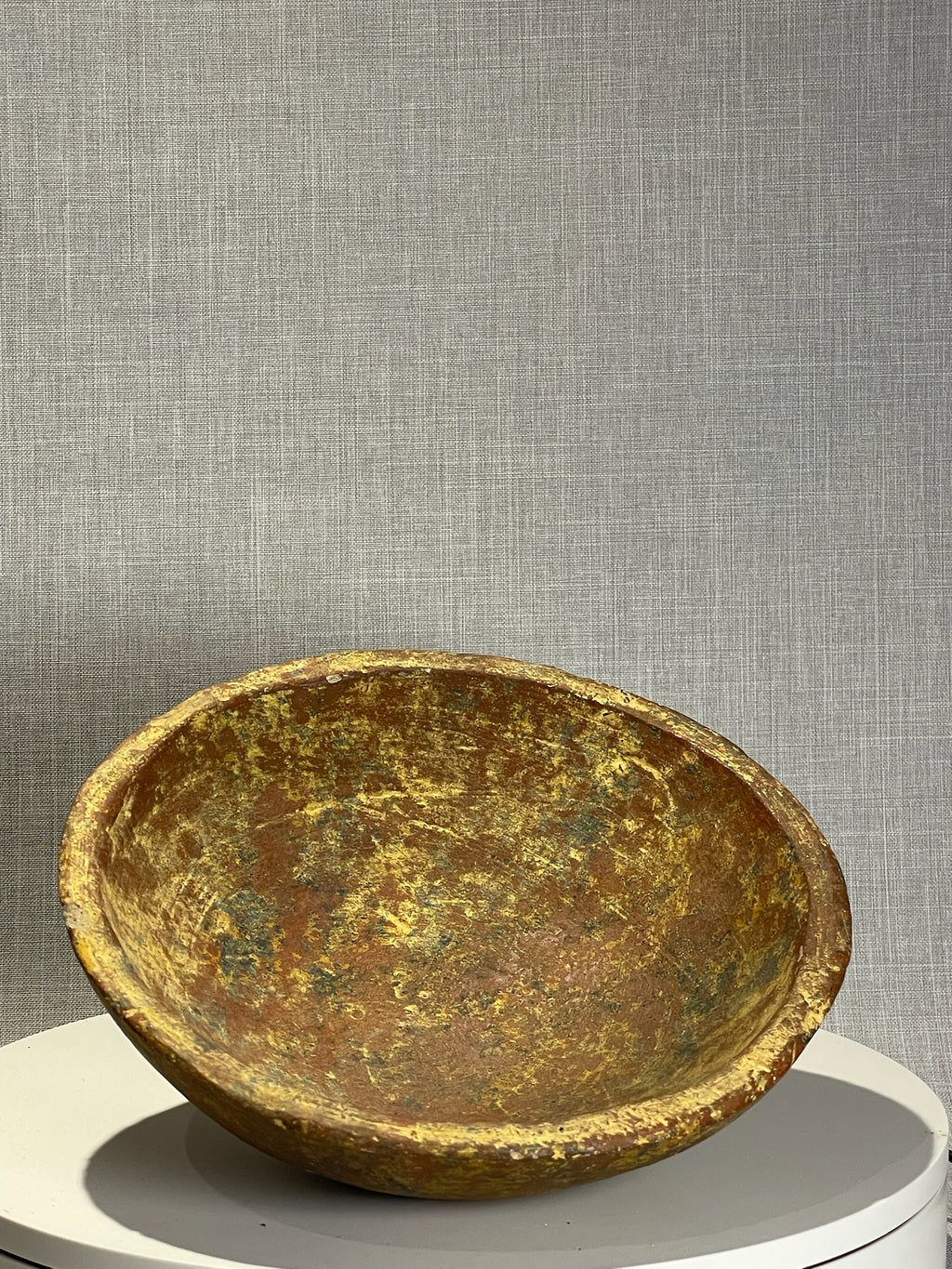 handcrafted wooden dough bowl vintage rustic decor piece
