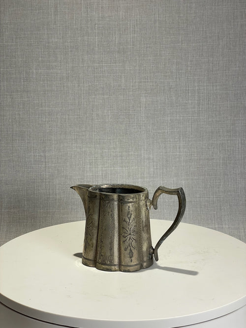 vintage english pewter pitcher rustic farmhouse decor