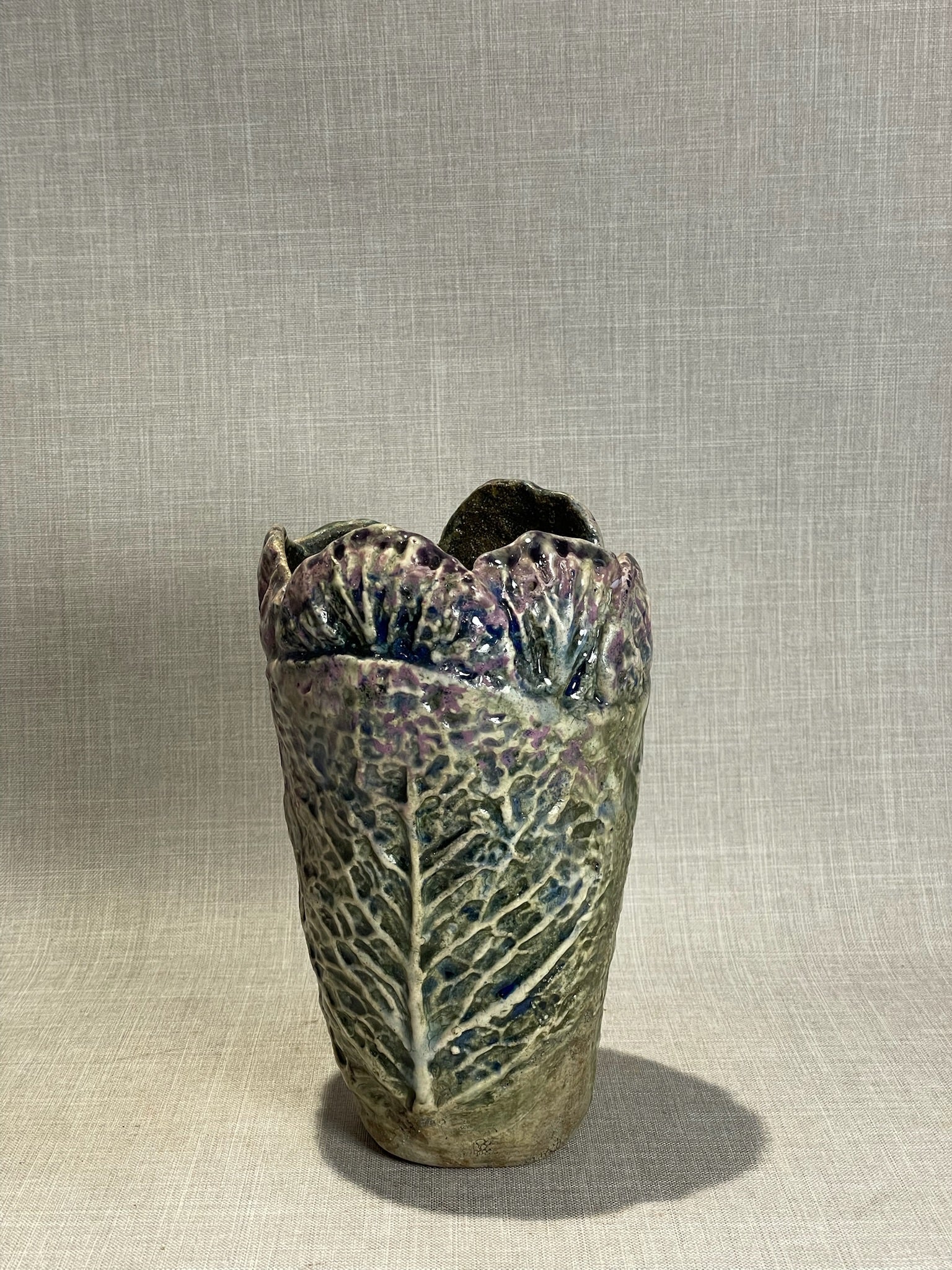 Glazed Cabbage-Shaped Vase