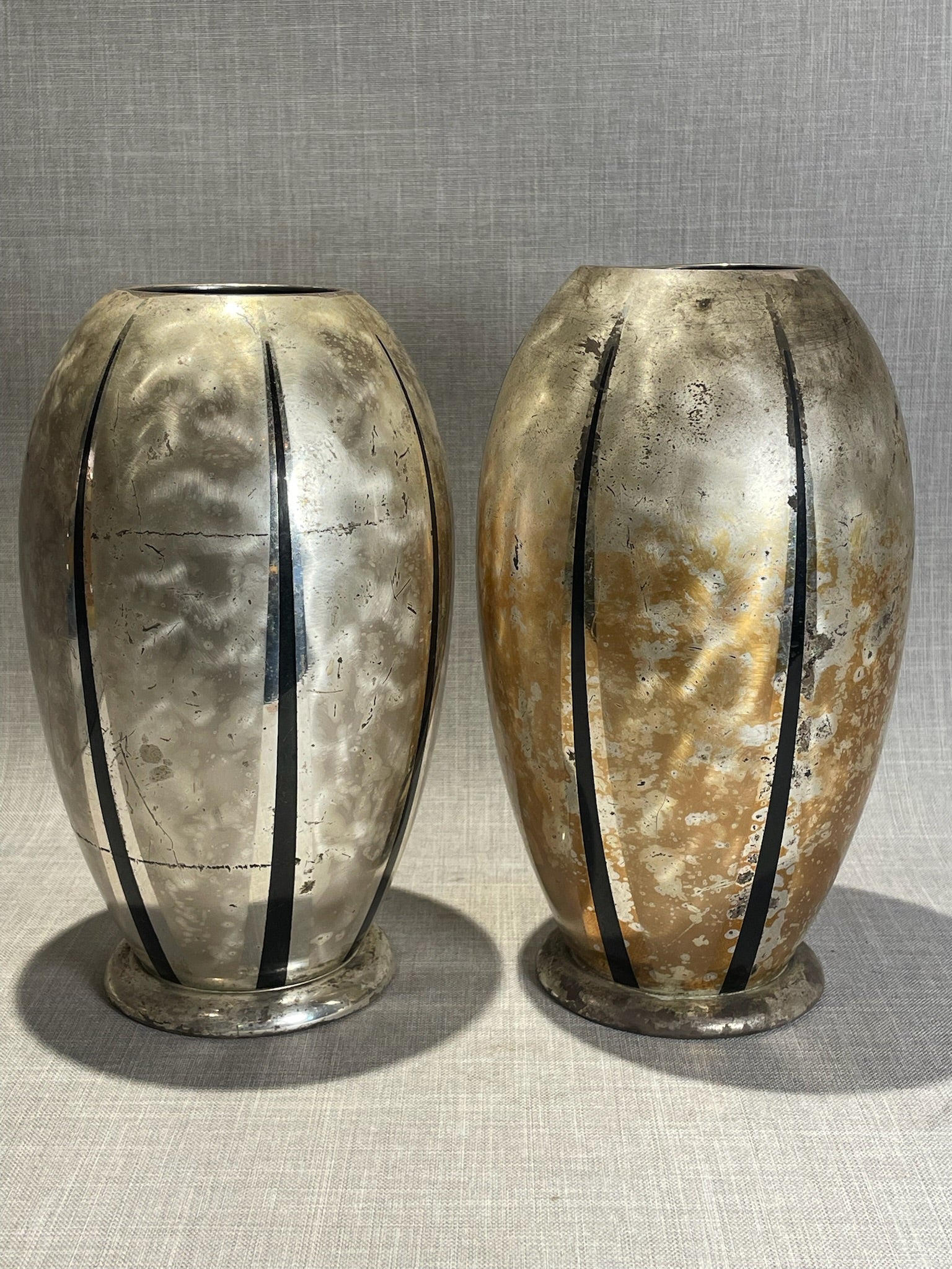 Set of Vintage German Ikora Silver Plated Vase by Wmf (1940's)