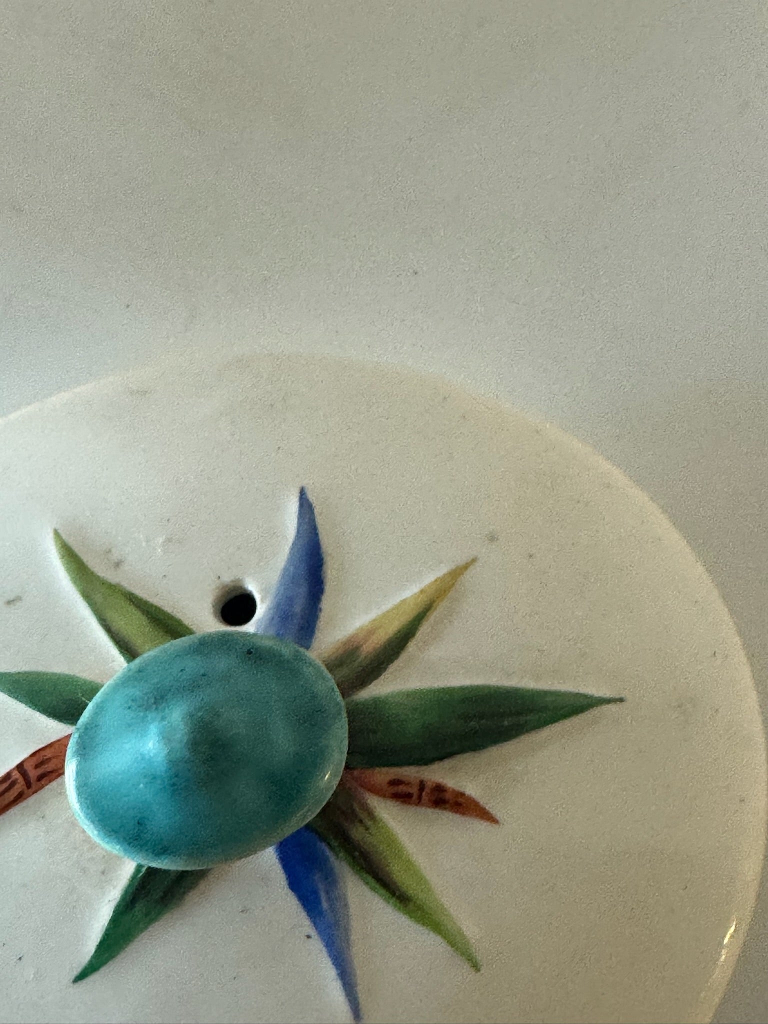 19th Century English Wedgwood Hand-Painted Bamboo Porcelain Teapot with Lid