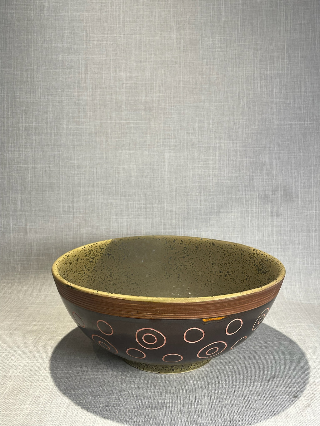 handmade pottery bowl shelf display home decor