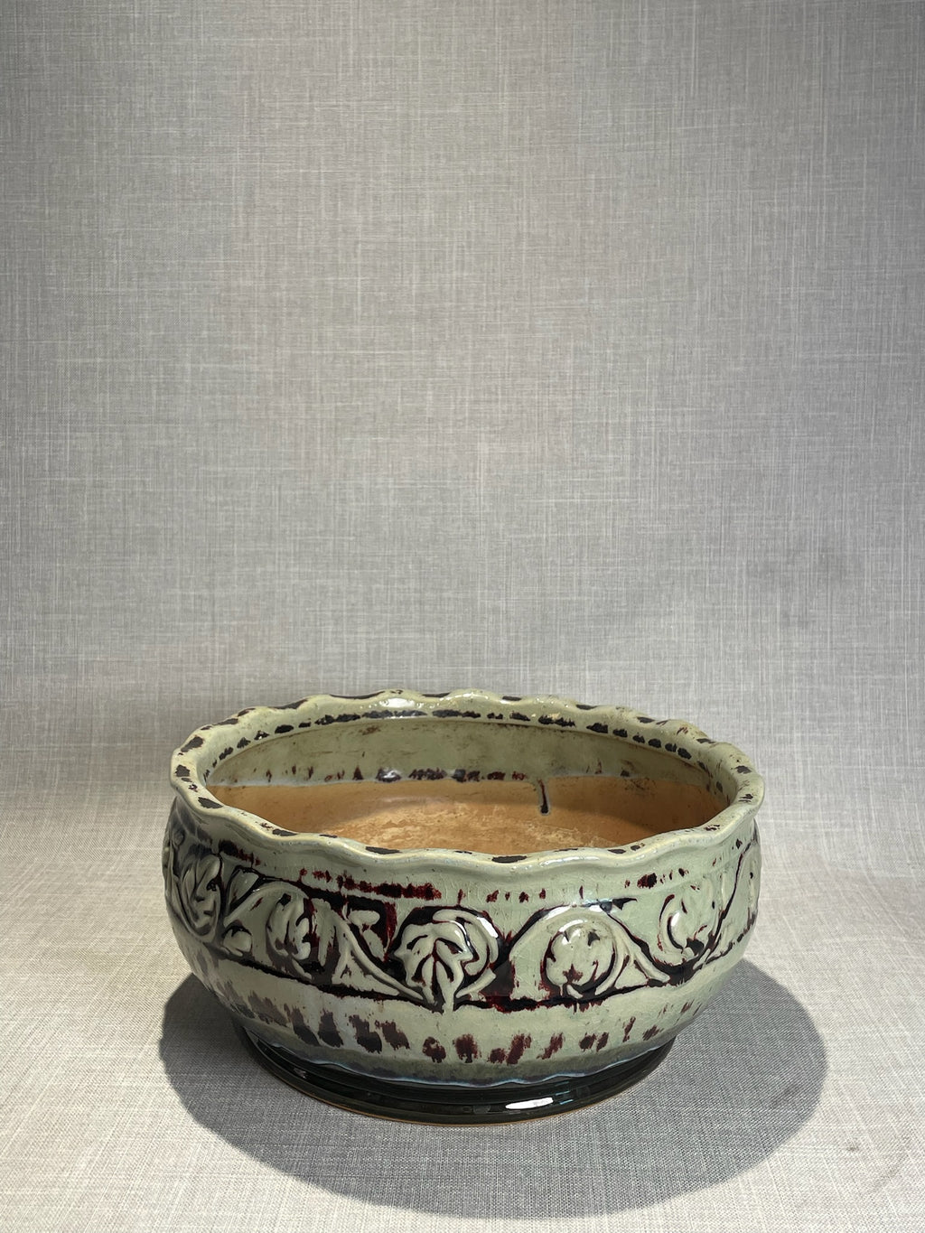 rustic handcrafted ceramic bowl for home decor centerpiece