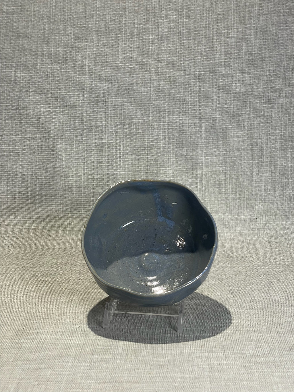 decorative slate blue pottery bowl for home styling
