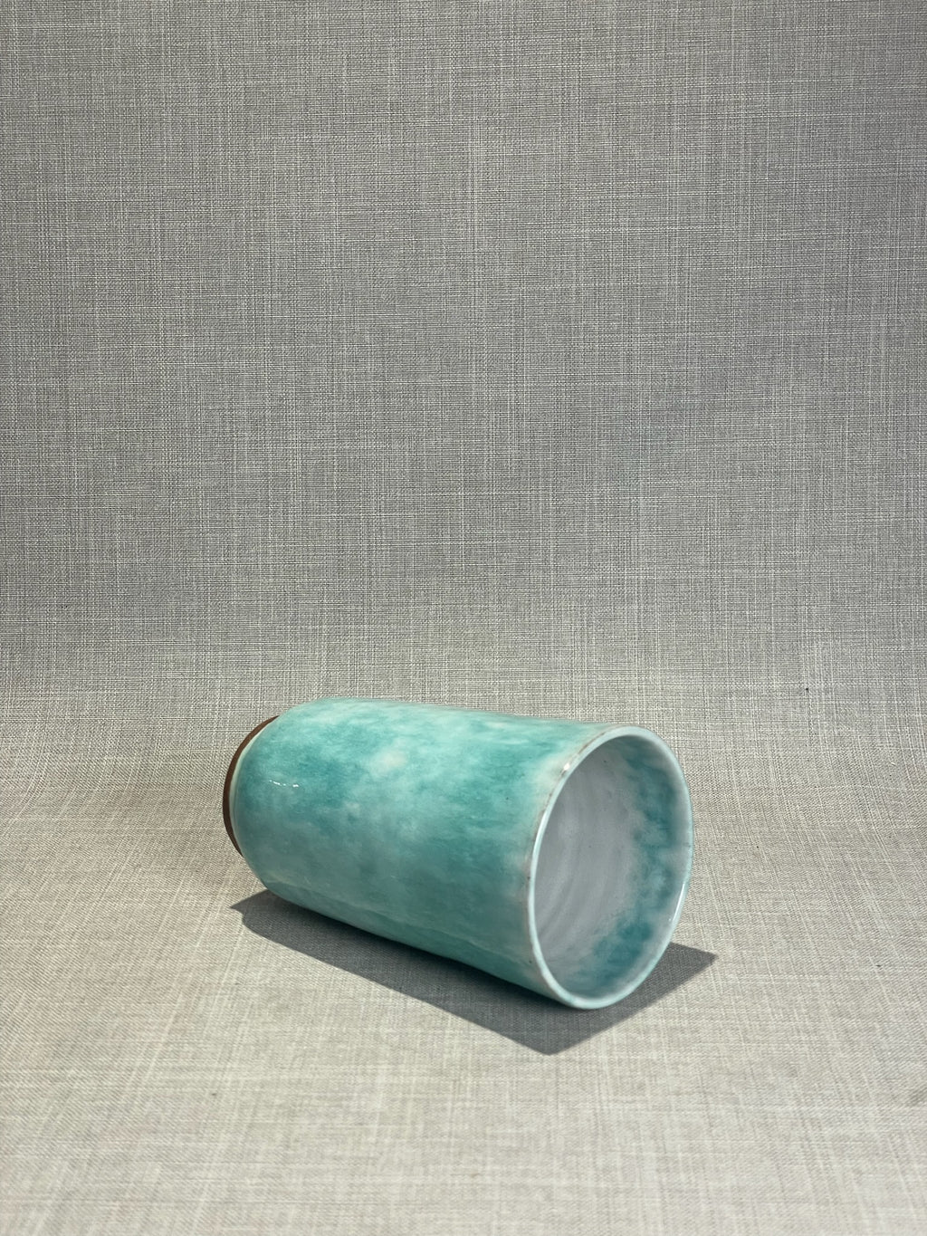 Handmade Turquoise Glazed Ceramic Tumbler / Cup