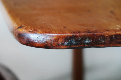 Antique Rustic Pine Dropleaf Cottage Dining Table