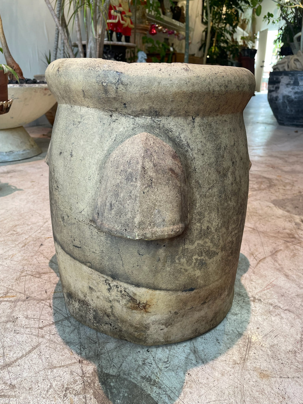 Large Antique Buff Terracotta Pot