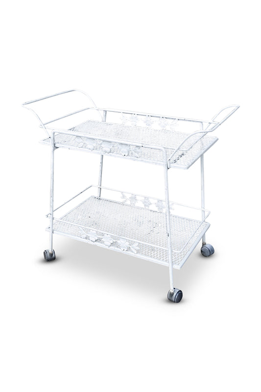 Vintage Russell Woodard Wrought Iron Bar Cart