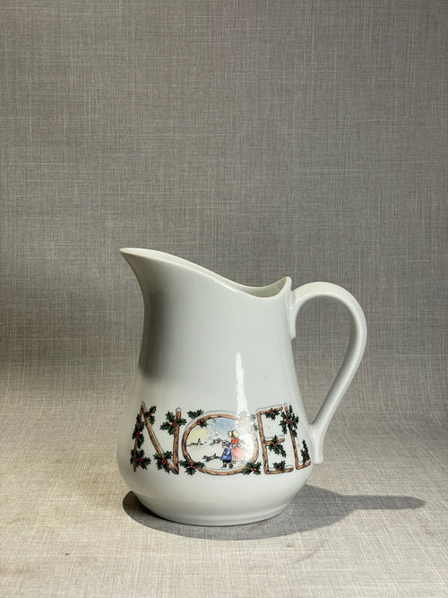 BIA Cordon Bleu “NOEL” Hand-Decorated Christmas Porcelain Pitcher