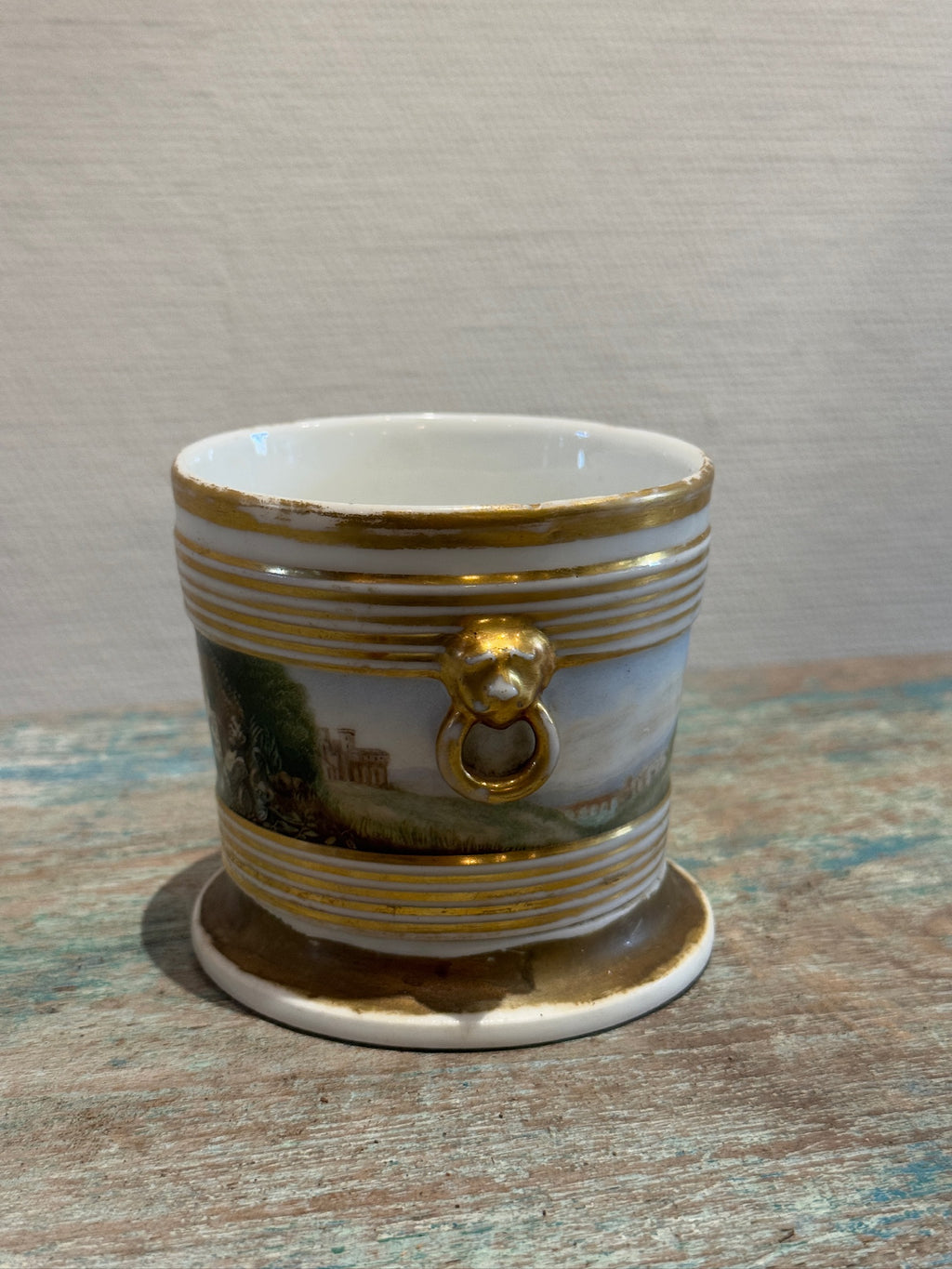 tucker factory porcelain cachepot hand painted antique planter