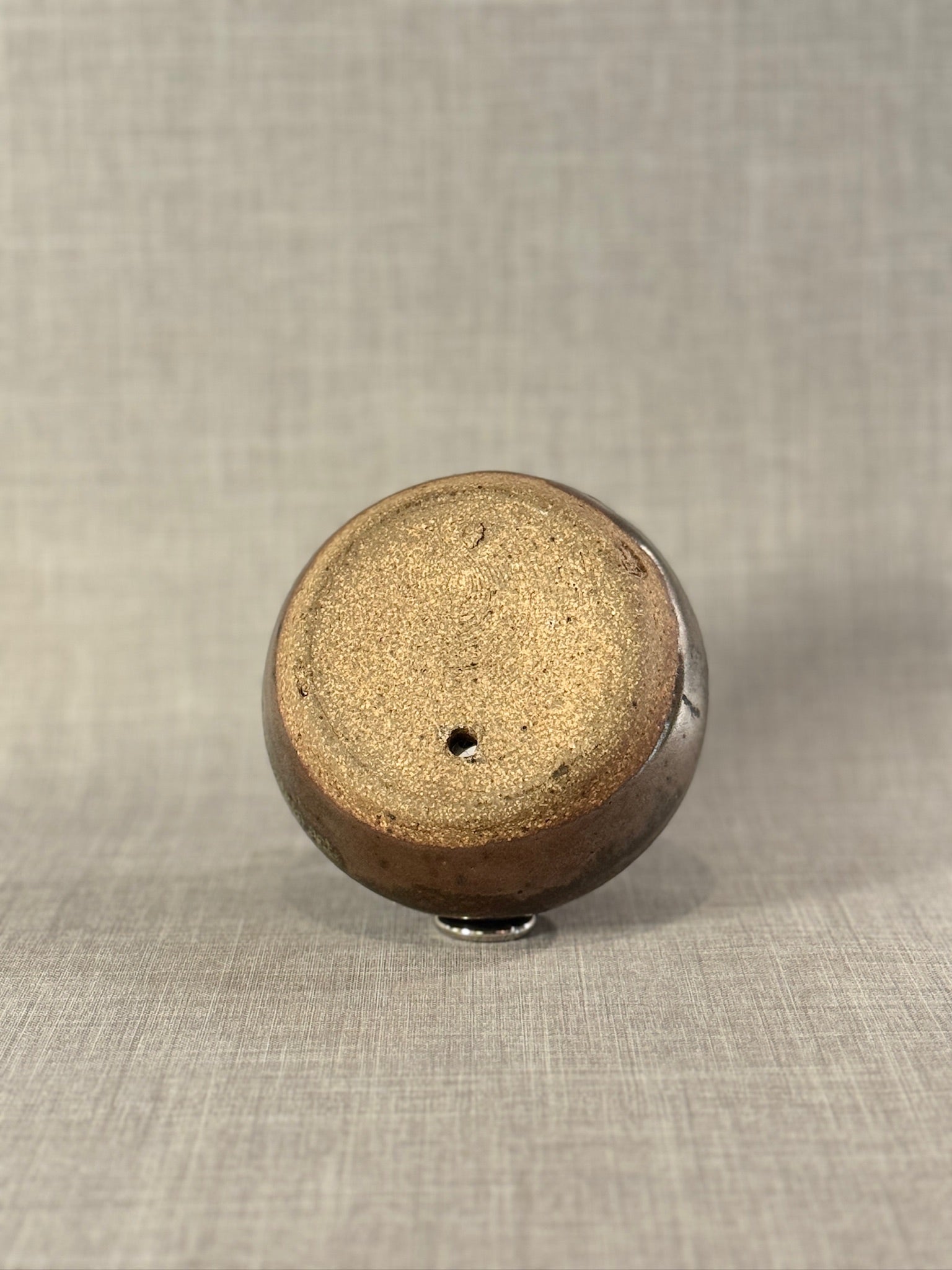 Organic Modern Studio Pottery Sculpture Vessel with Dual Spouts and Earthy Glaze
