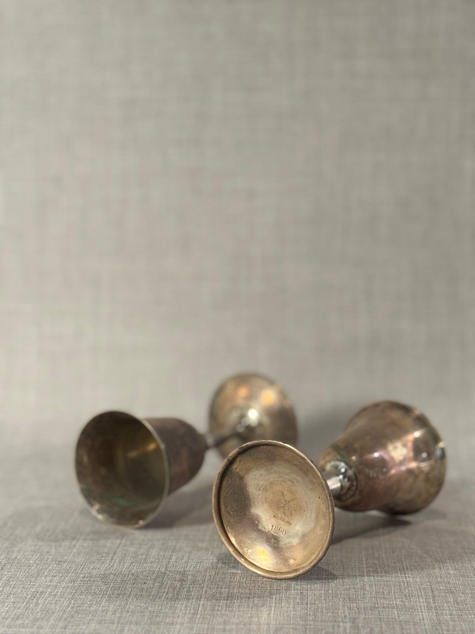 Pair of Vintage Silver-Plated Chalice Goblets - Classic European Revival Design