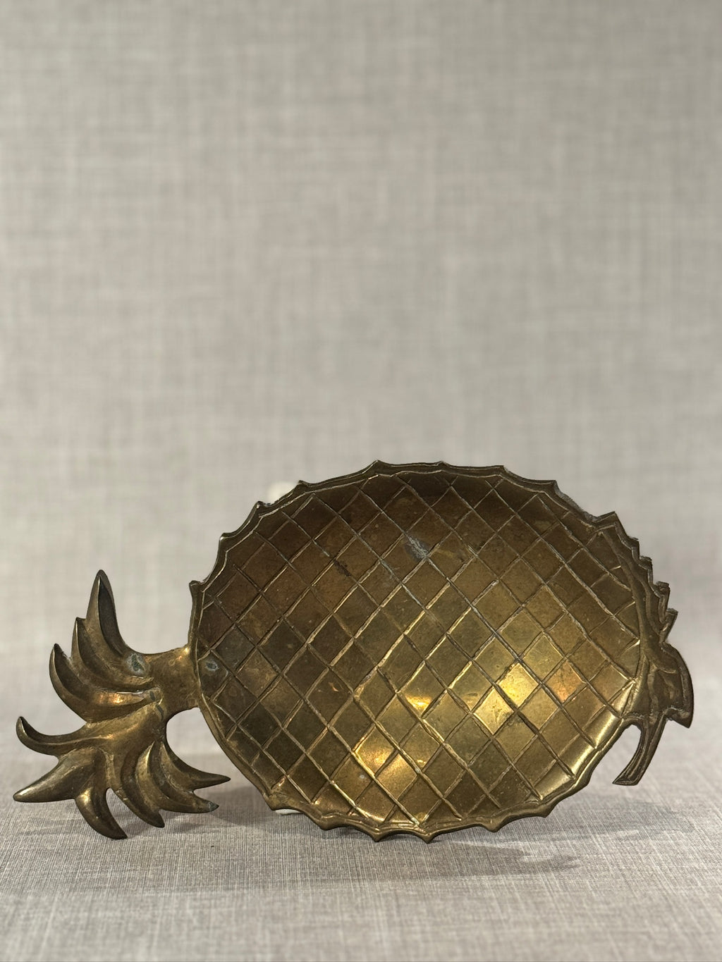 Elegant Mid-Century Solid Brass Pineapple Bowl  – Handcrafted Hollywood Regency