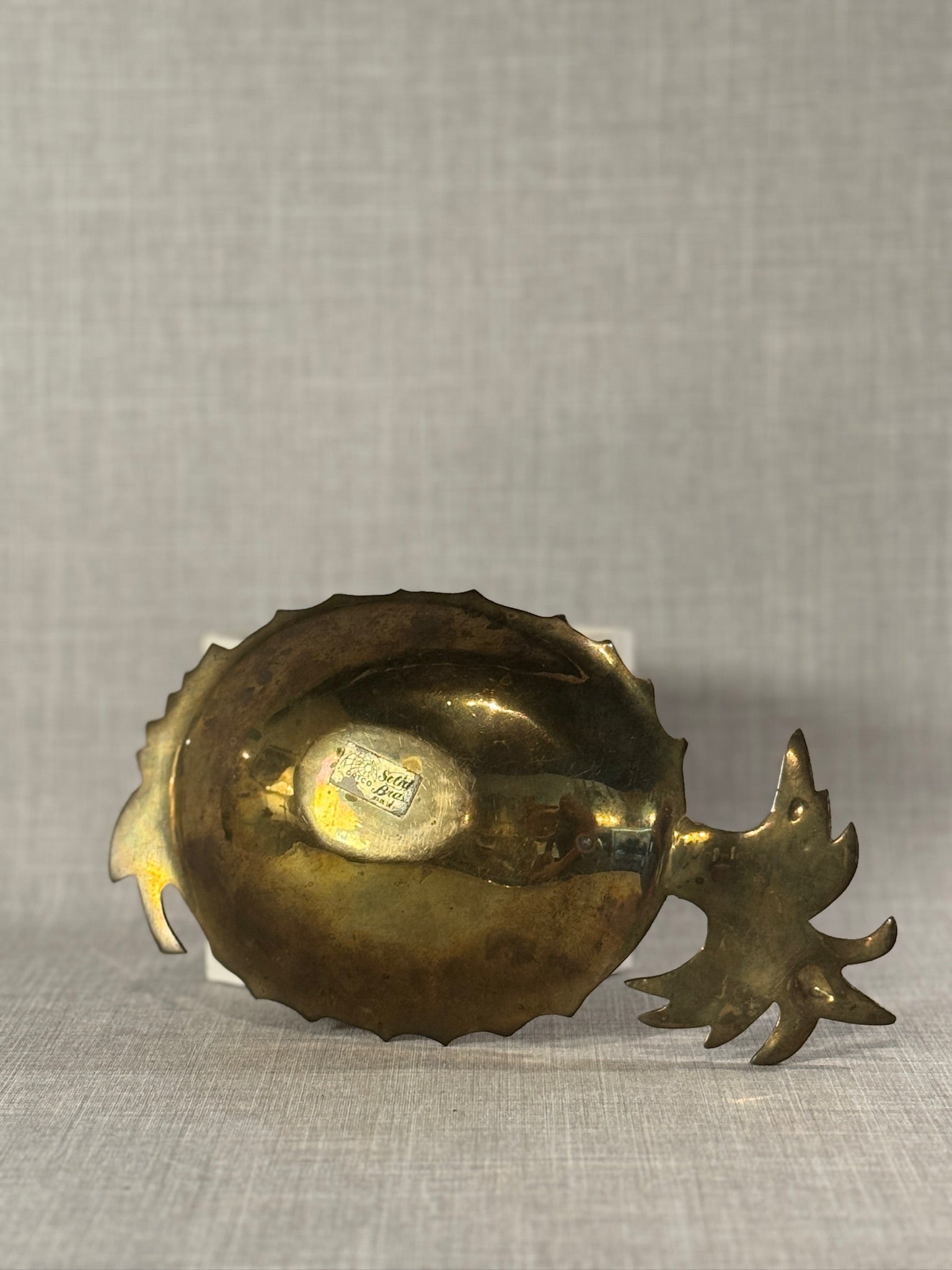 Elegant Mid-Century Solid Brass Pineapple Bowl  – Handcrafted Hollywood Regency