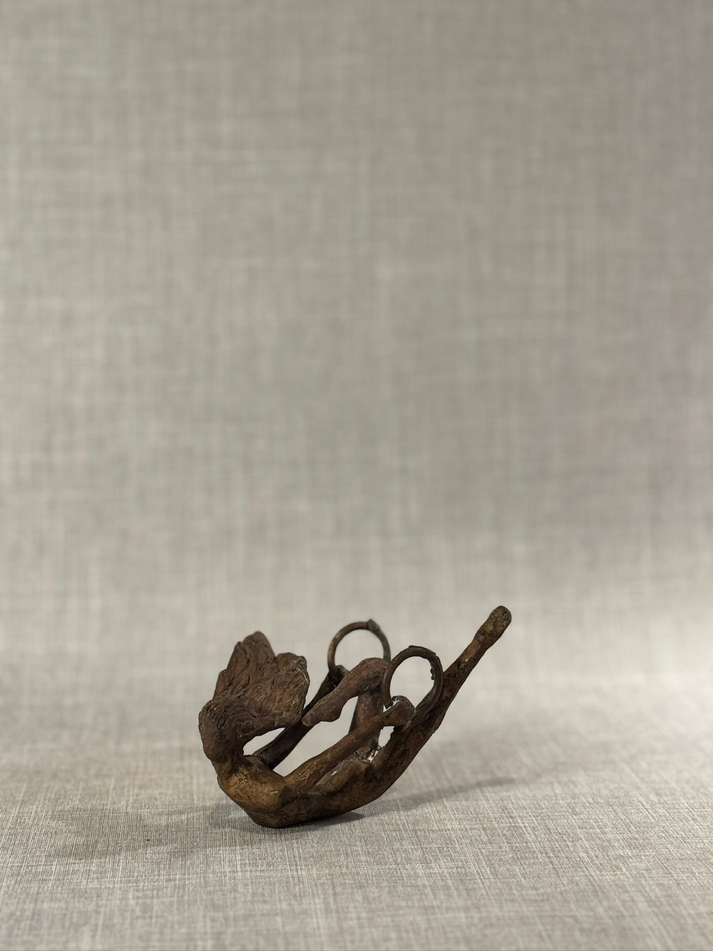 Antique Hand-Forged Iron Grapple / Primitive Timber Hook with Natural Aged Patina