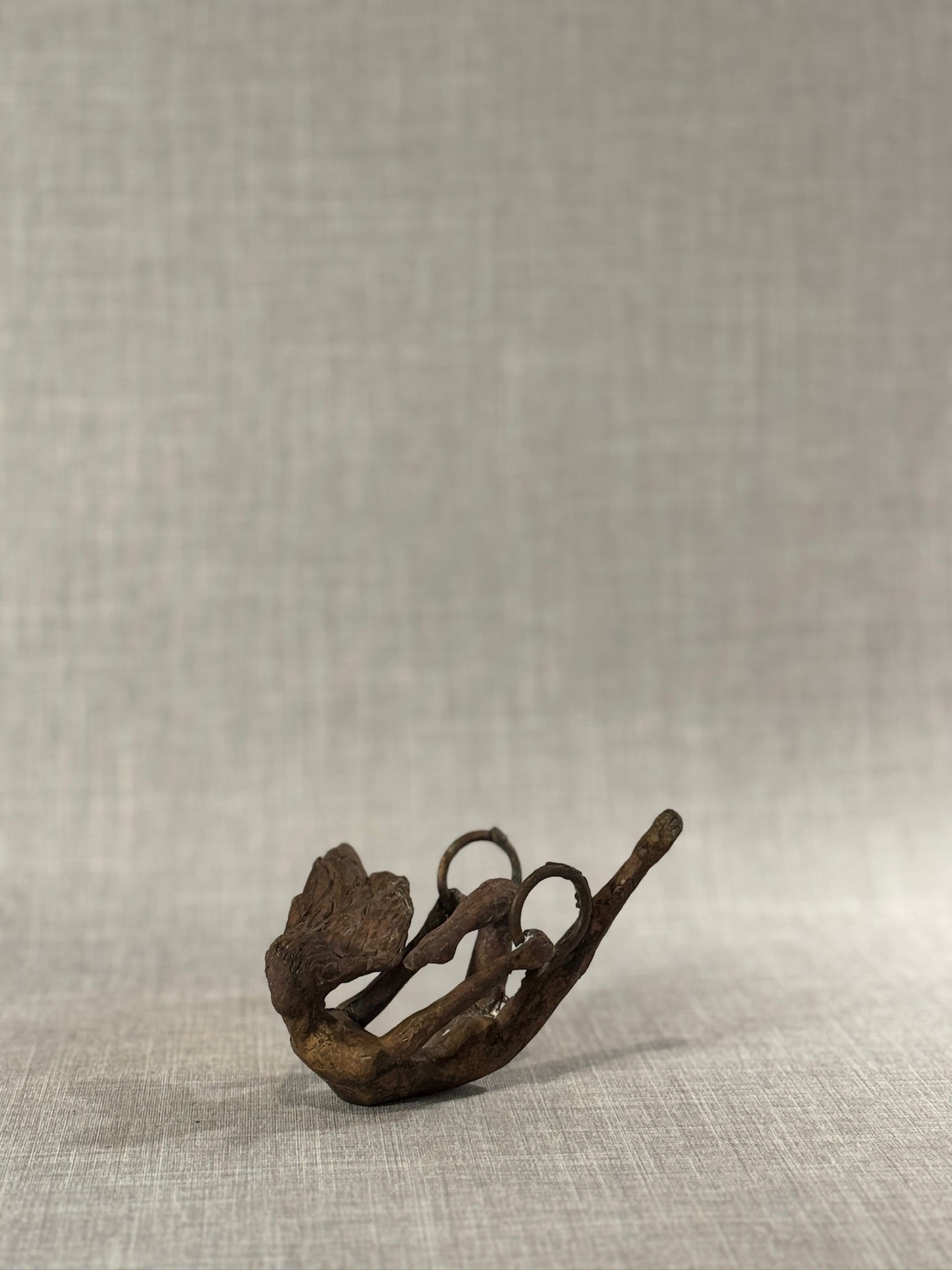 Antique Hand-Forged Iron Grapple / Primitive Timber Hook with Natural Aged Patina