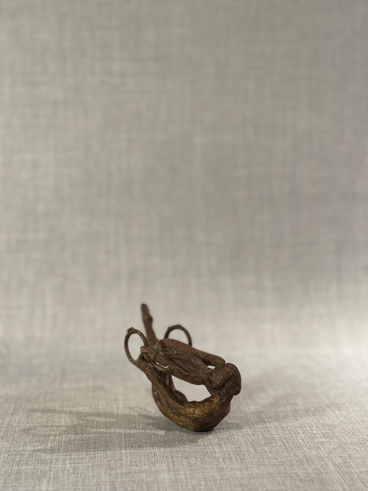 Antique Hand-Forged Iron Grapple / Primitive Timber Hook with Natural Aged Patina