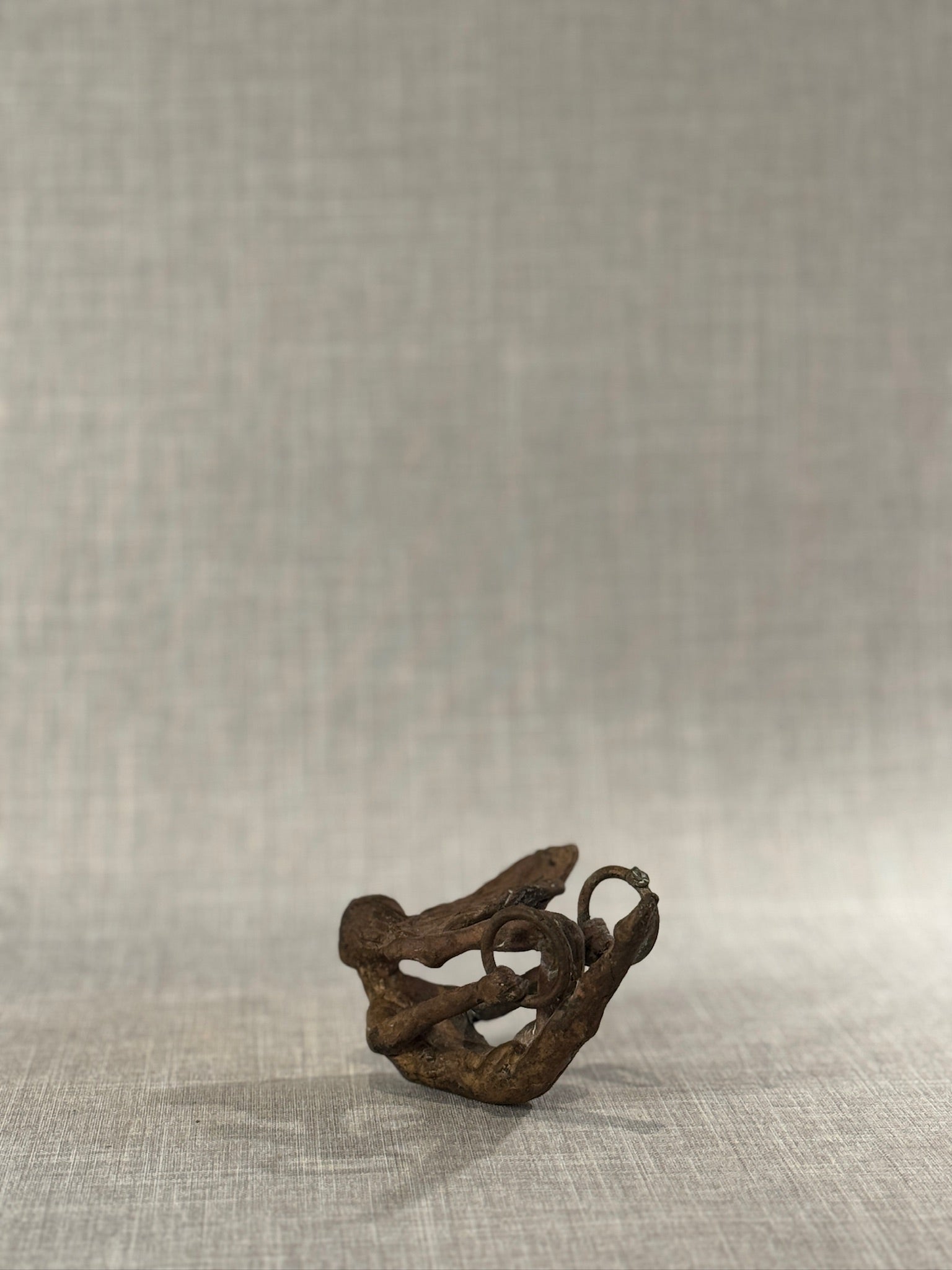 Antique Hand-Forged Iron Grapple / Primitive Timber Hook with Natural Aged Patina