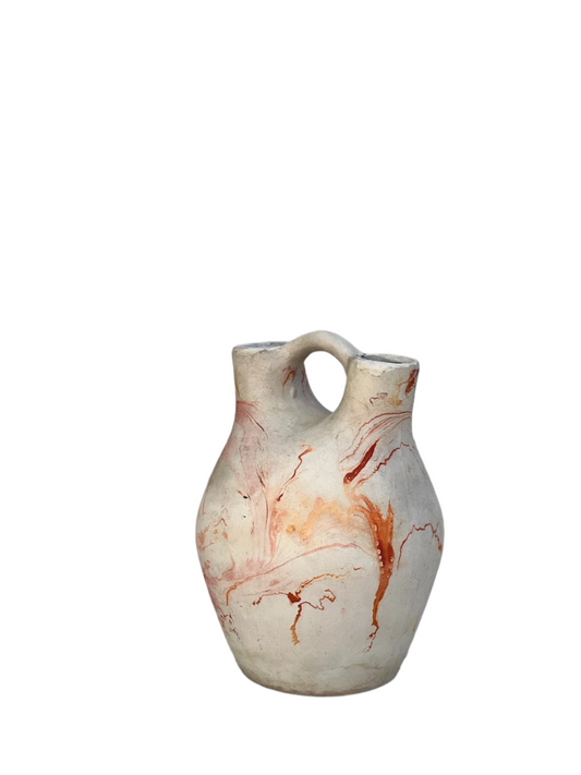 Vintage Handmade Double Spout Vase