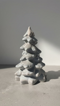 Glazed Ceramic Evergreen Sculpture, Smoke Gray