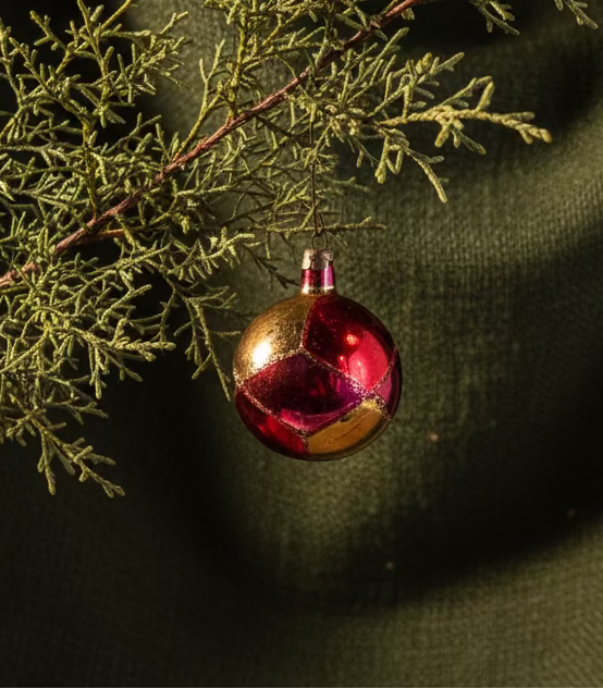 Mid-Century Faceted Glass Ornament