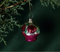 Mid-Century Hand-Blown “Cupcake” Glass Ornament with Applied Jewel Cabochons, c. 1945–1965